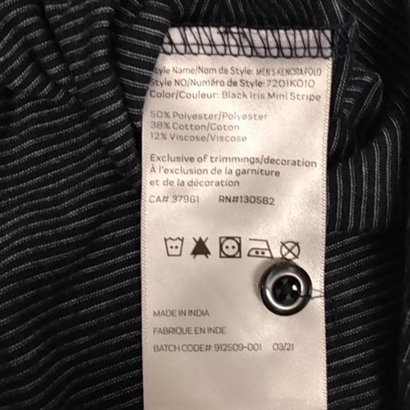 RIPZONS Men's T-shirt Size LG Blue stripes - Picture 5 of 6